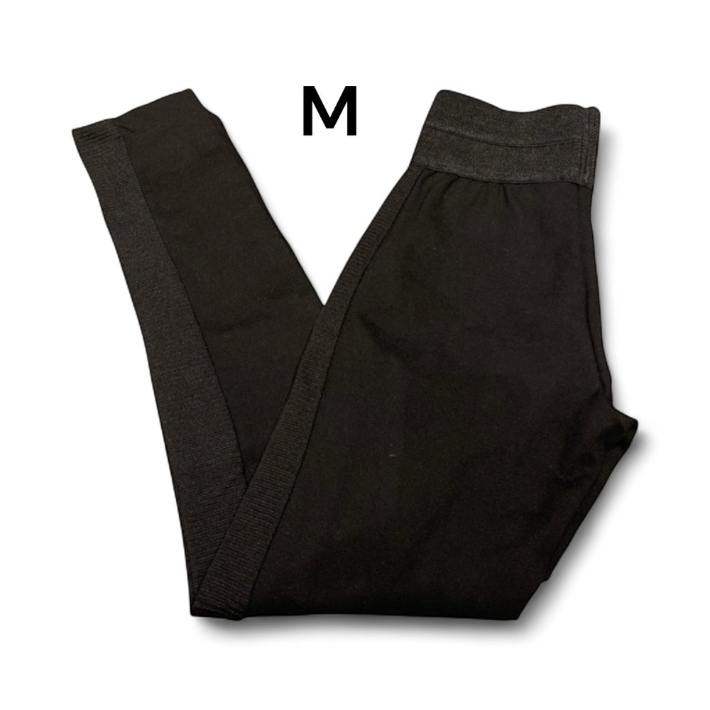 ZARA BASIC COLLECTION Leggings Black Sz Medium Nice Detail Good Quality!